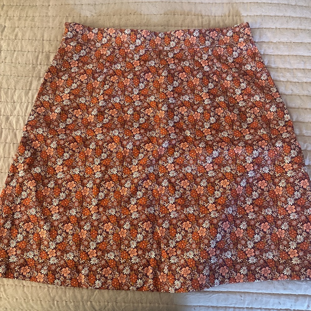 Pink floral skirt